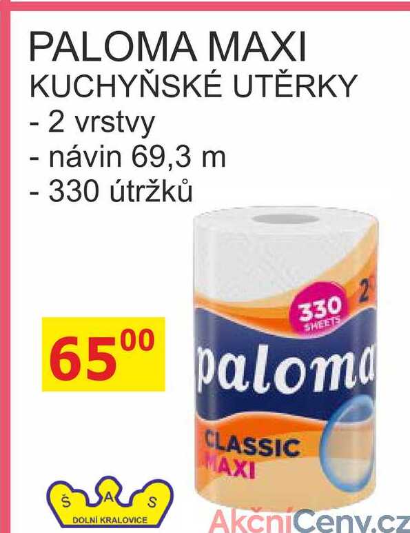 PALOMA MAXI KUCHYŇSKÉ UTĚRKY - 2 vrstvy