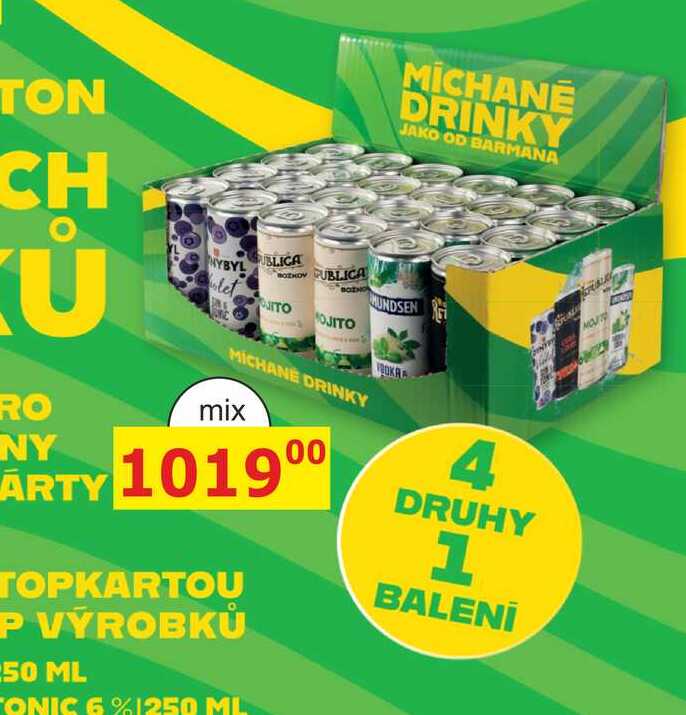 Míchané drinky, MIX 24ks