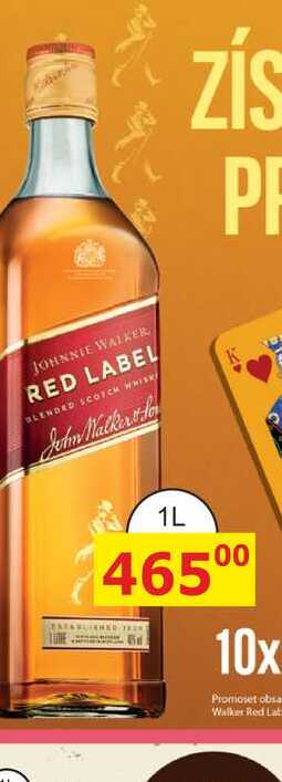 Johnnie Walker Red label skotská whisky 1L 