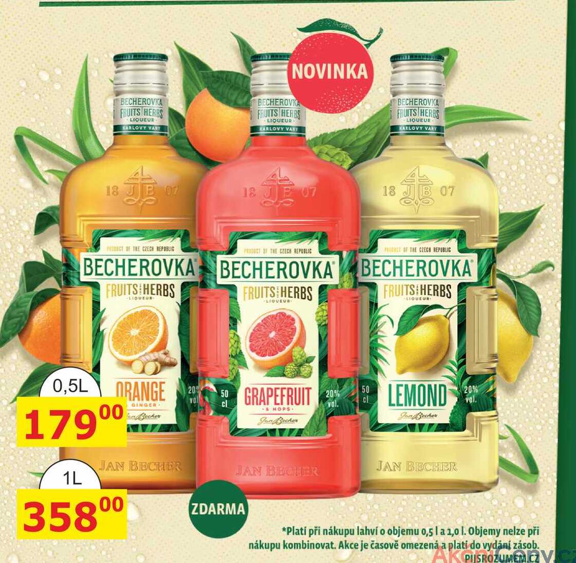 BECHEROVKA FRUITS HERBS LIQUEUR 0,5l v akci