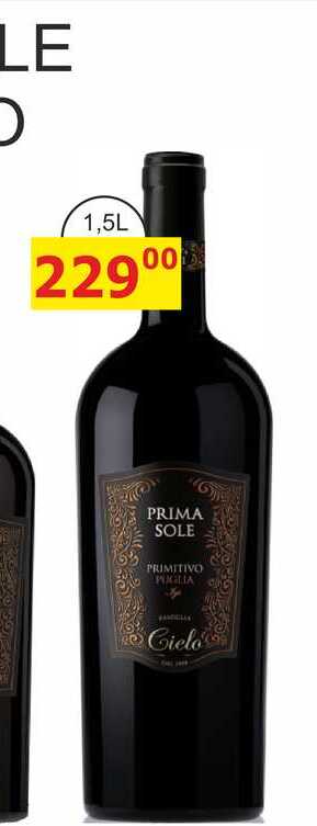 PRIMA SOLE PRIMITIVO PUGLIA 1,5l