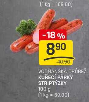 KUŘECÍ PÁRKY STRIPTÝZKY 100g