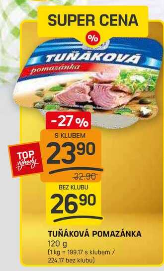 TUŇÁKOVÁ POMAZÁNKA 120 g 