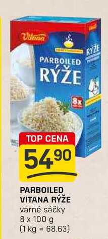 PARBOILED VITANA RÝŽE varné sáčky 8 x 100g