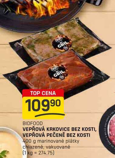 VEPŘOVÁ KRKOVICE BEZ KOSTI, VEPŘOVÁ PEČENĚ BEZ KOSTI 400 g 
