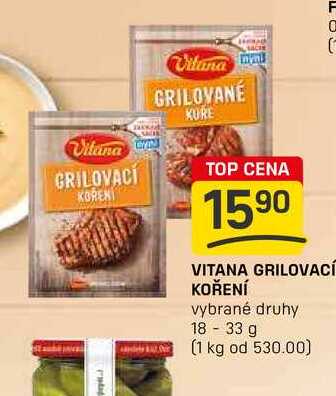 VITANA GRILOVACÍ KOŘENÍ vybrané druhy 18-33 g