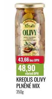 KREOLIS OLIVY PLNĚNÉ MIX 350g 
