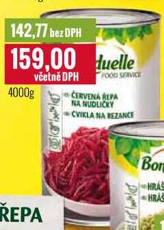 Bonduelle červená řepa 4000g