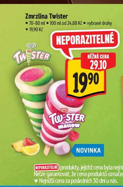 Zmrzlina Twister 70-80 ml  