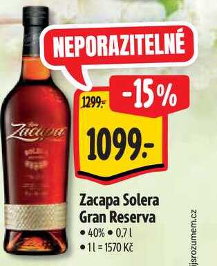   Zacapa Solera Gran Reserva  40% 0,7 l