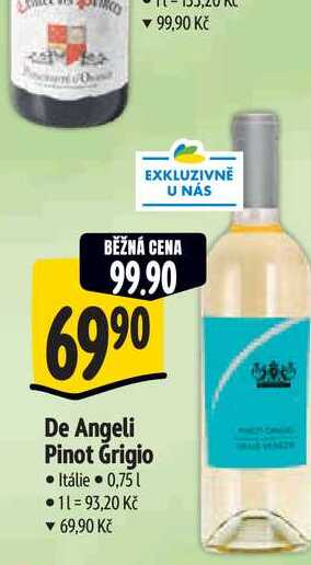   De Angeli Pinot Grigio 0,75 l