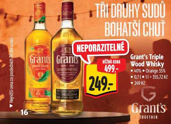  Grant's Triple Wood Whisky 0,7 l