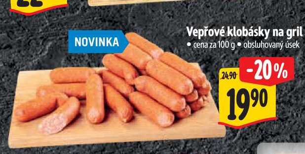  Vepřové klobásky na gril 100 g