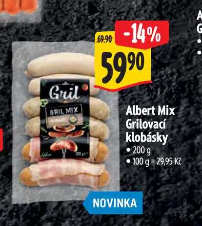   Albert Mix Grilovací klobásky 200 g 