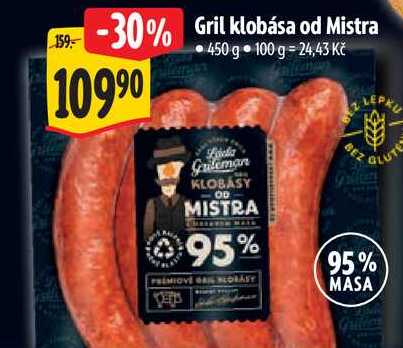 Gril klobása od Mistra, 450 g 