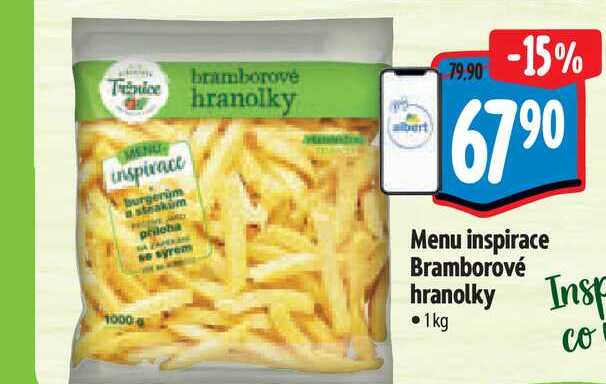  Menu inspirace Bramborové hranolky 1 kg