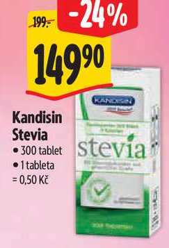 Kandisin Stevia, 300 tablet 