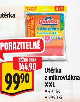 Utěrka z mikrovlákna XXL, 4+1 ks