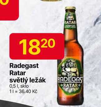 Radegast Ratar 0,5 L, sklo