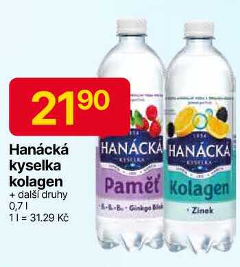 Hanácká kyselka kolagen 0,7L