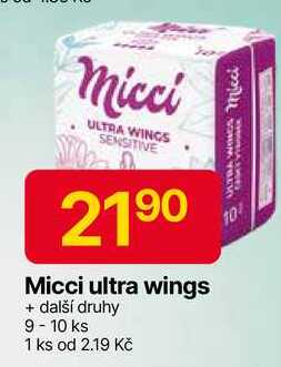Micci ultra wings 9-10 ks