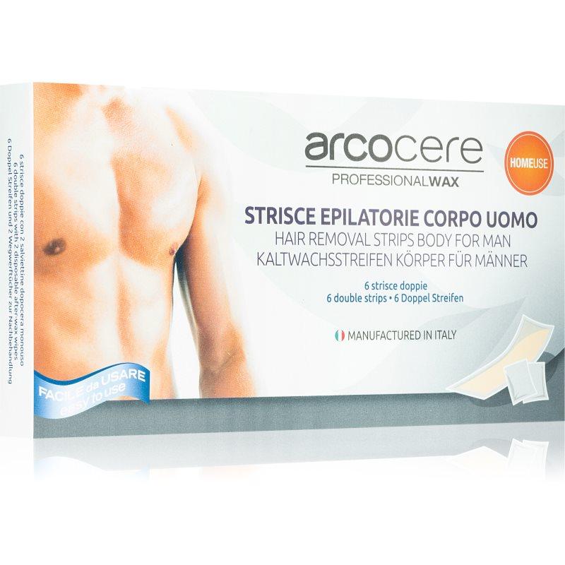 Arcocere Professional Wax voskové epilační pásky pro muže 6 ks