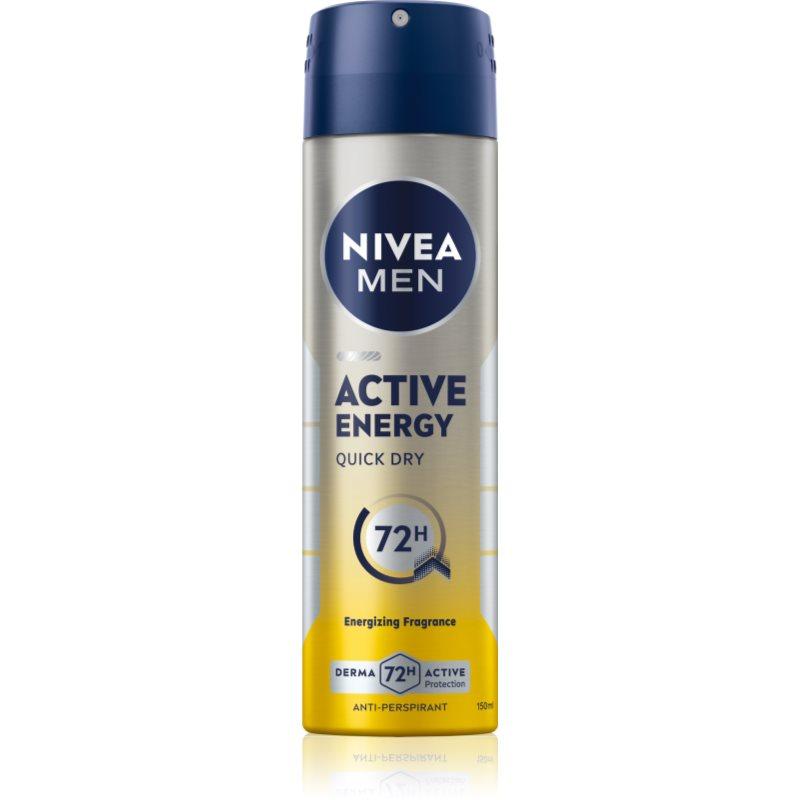 NIVEA MEN Active Energy antiperspirant ve spreji pro muže 150 ml