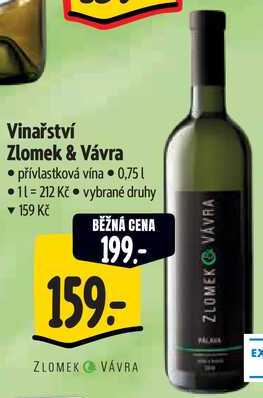 Vinařství Zlomek & Vávra, 0,75 l