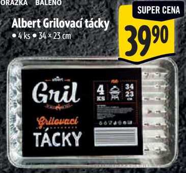 Albert Grilovací tácky, 4 ks 
