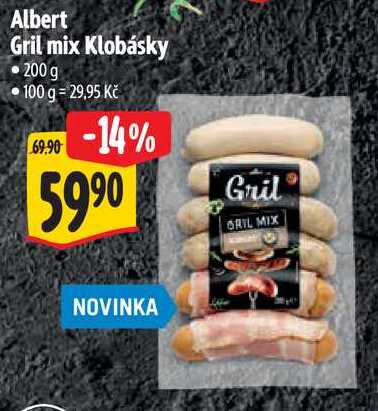 Albert Gril mix Klobásky, 200 g 