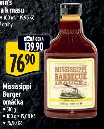Mississippi Burger omáčka, 510 g 
