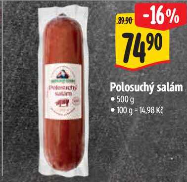 Polosuchý salám, 500 g 