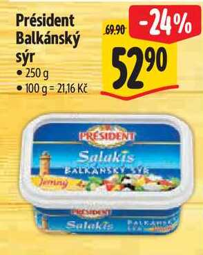 Président Balkánský sýr, 250 g