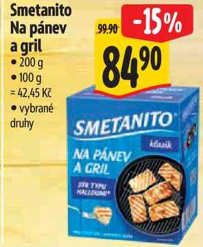 Smetanito Na pánev a gril, 200 g 