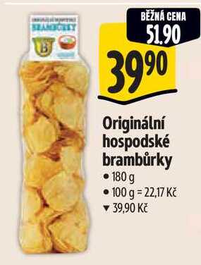 Originální hospodské brambůrky, 180 g 