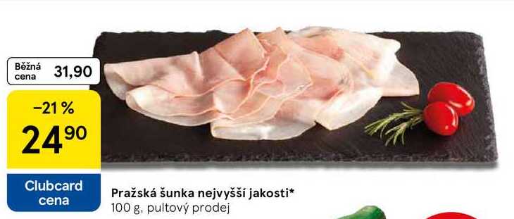 Pražská šunka nejvyšší jakosti, 100 g 