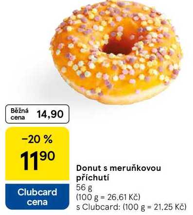 Donut s meruňkovou příchutí, 56 g  