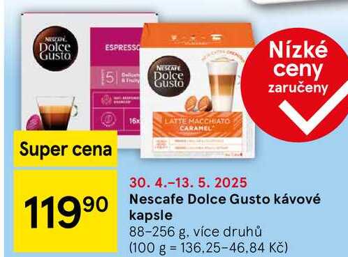 Nescafe Dolce Gusto kávové kapsle, 88-256 g, více druhů  