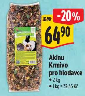 Akinu Krmivo pro hlodavce, 2 kg