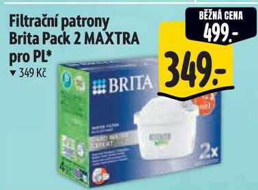 Filtrační patrony Brita Pack 2 MAXTRA pro PL