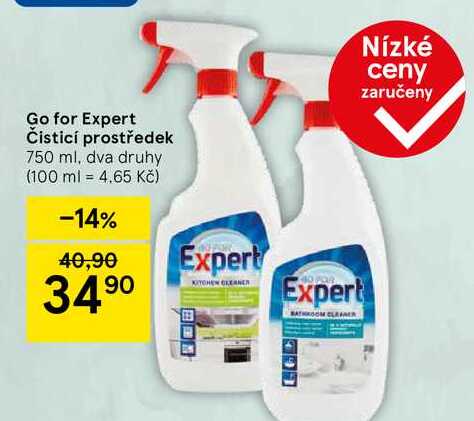 Go for Expert Čisticí prostředek, 750 ml, dva druhy 