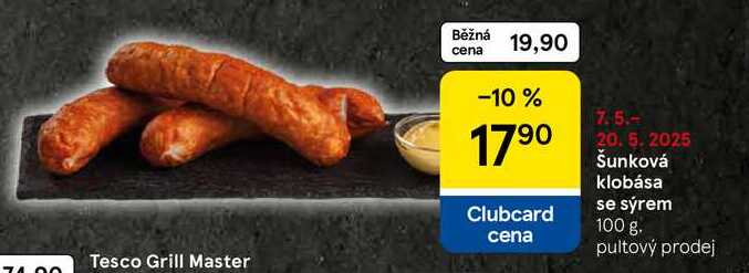 Šunková klobása se sýrem, 100 g 