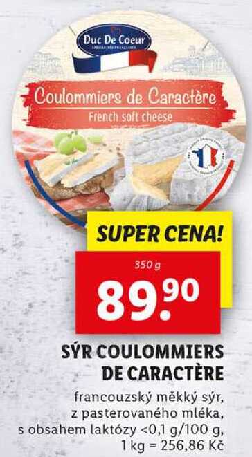 SÝR COULOMMIERS DE CARACTÈRE, 350 g