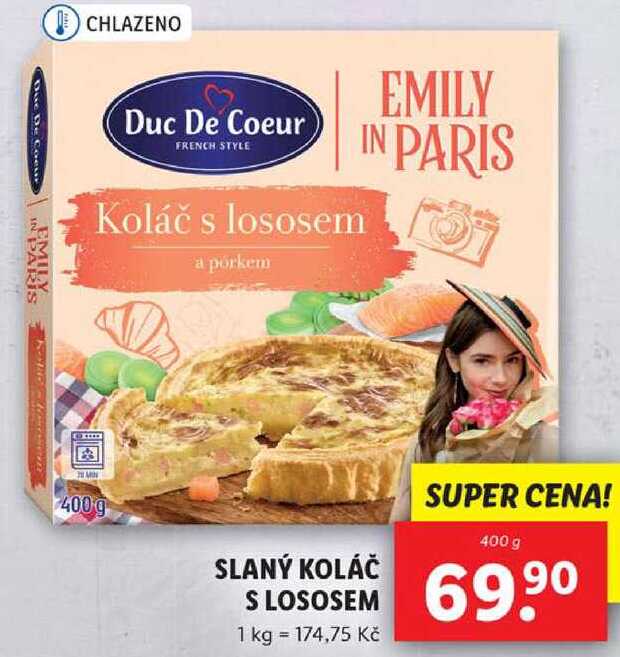 SLANÝ KOLÁČ S LOSOSEM, 400 g