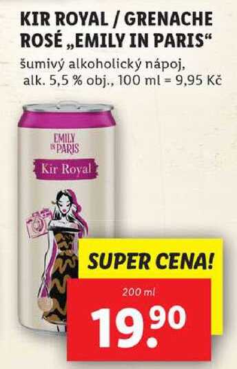 KIR ROYAL/GRENACHE ROSÉ ,,EMILY IN PARIS", 200 ml