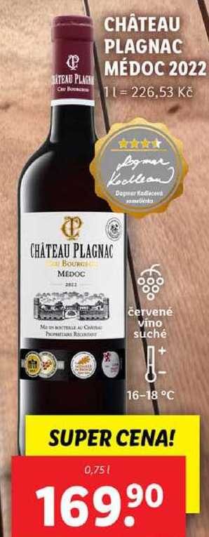 CHÂTEAU PLAGNAC MÉDOC 2022, 0,75 l
