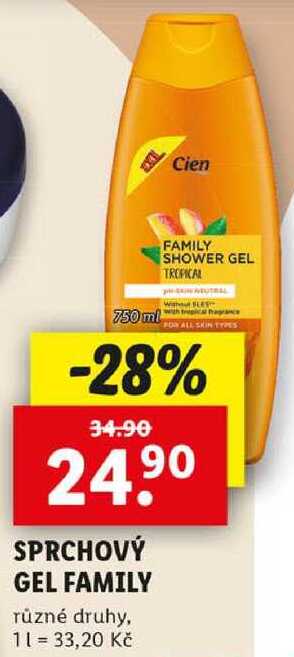 SPRCHOVÝ GEL FAMILY, 750 ml