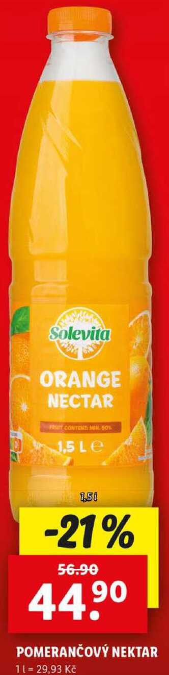 POMERANČOVÝ NEKTAR, 1,5 l
