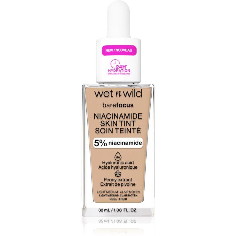Wet n Wild Bare Focus Niacinamide Skin Tint lehký hydratační make-up odstín Light Medium (Cool) 32 ml