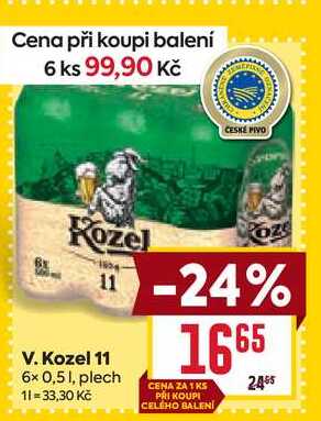 V. Kozel 11 6× 0,51, plech 